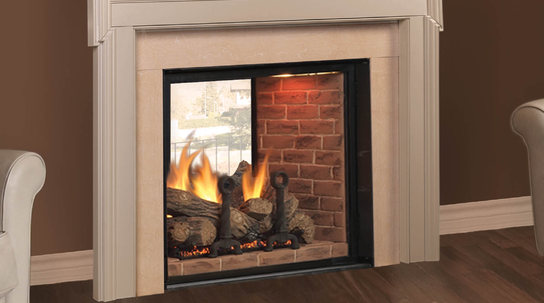Monessen Covington See-Thru Direct Vent Gas Fireplace for any room. See our fireplace store in San Jose