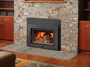 The Lopi Large Flush Wood Hybrid-Fyre™ Rectangular Fireplace Insert features a modern clean burning technology. Available in San Jose