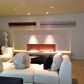 8' Long Linear Open Fireplace
