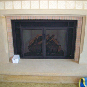 Custom Fireplace Door and Log Set
